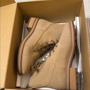 Rothy's Tan Lace Up Boots